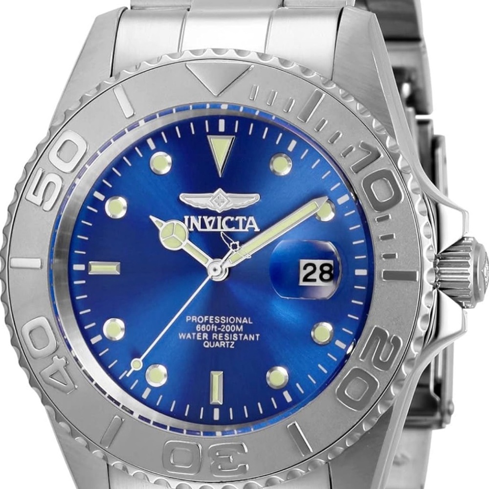 New Invicta Silver and Blue Men's Watch